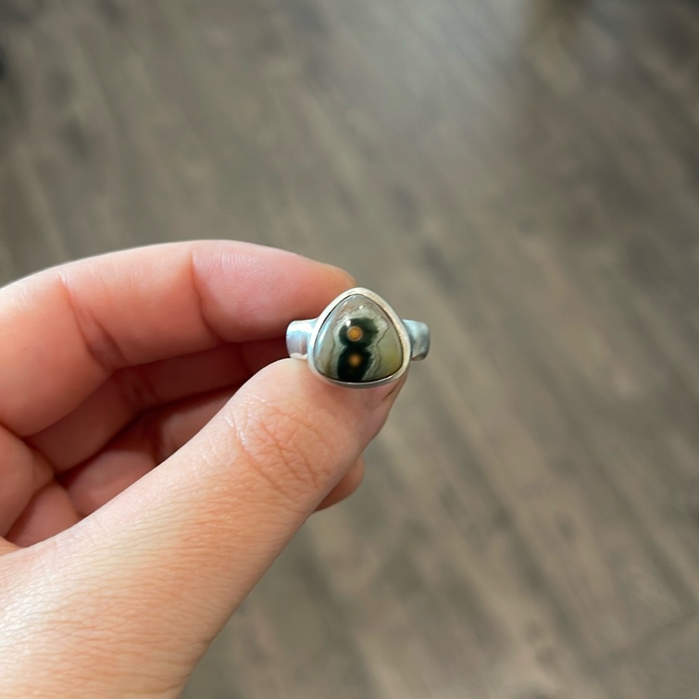 Sterling Silver Ocean Jasper Ring